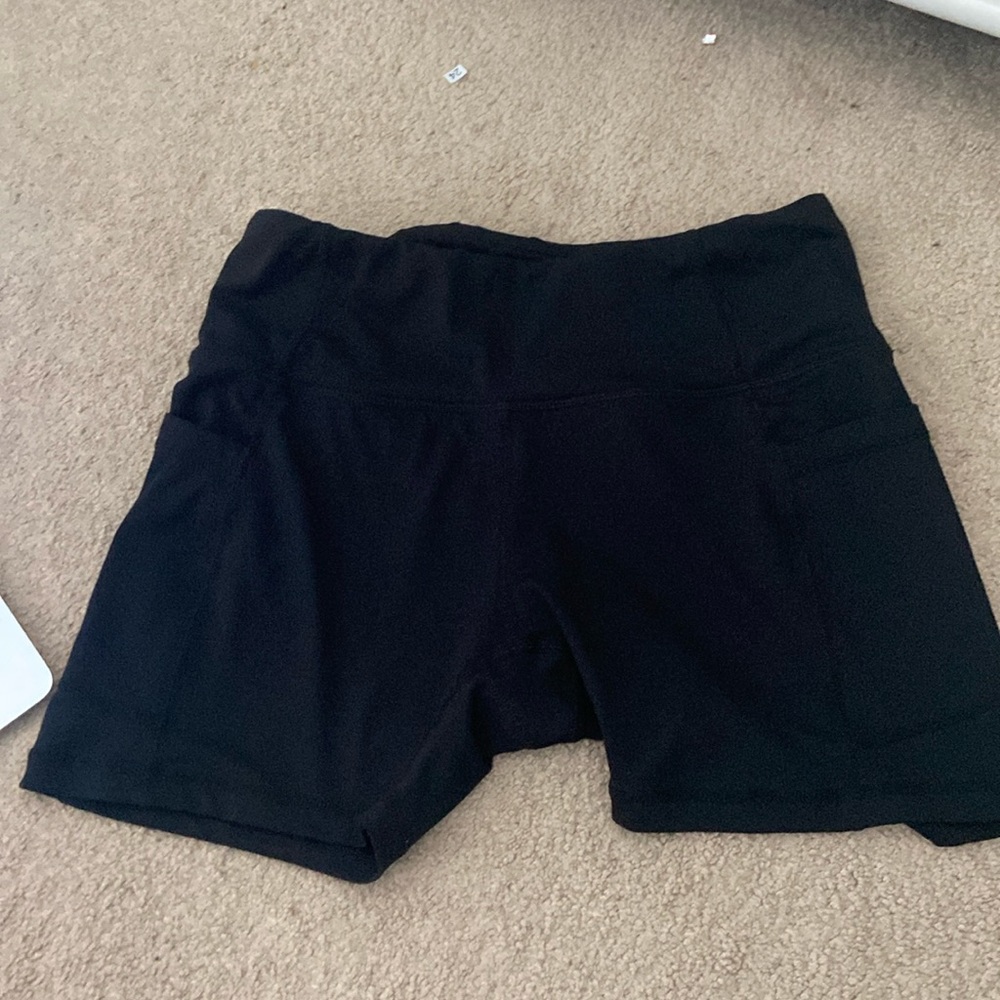 Black Biker Shorts, Good condition, Size Medium